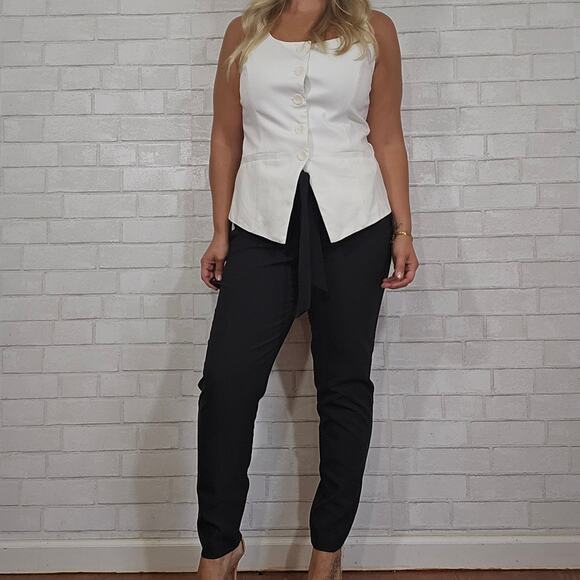 7th Ave New York & Co Straight Leg Belted Trousers - Picture 2 of 9